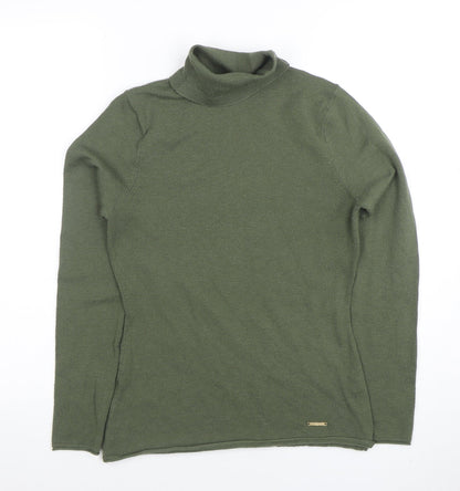 Womens UK Size 10 River Island Green Basic T-Shirt
