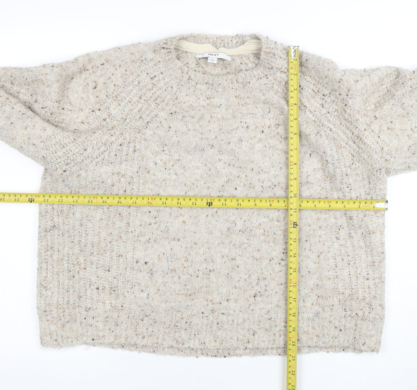 Womens UK Size L NEXT Beige Pullover Jumper