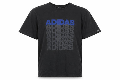 Front view of Adidas Men's Black XL Graphic Logo Sports T-Shirt