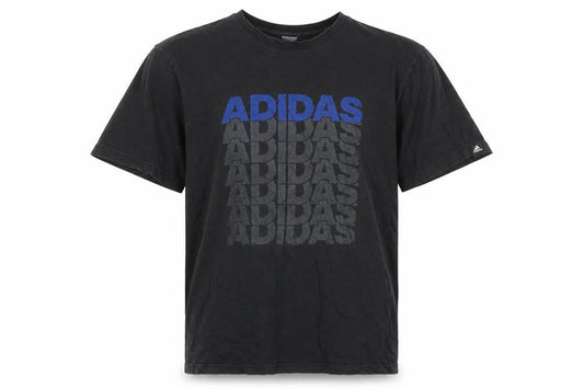 Front view of Adidas Men's Black XL Graphic Logo Sports T-Shirt