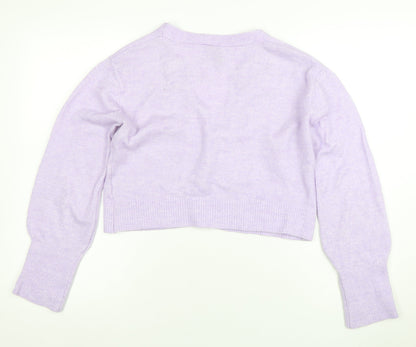 Womens UK Size 12 H&M Purple Cardigan Jumper