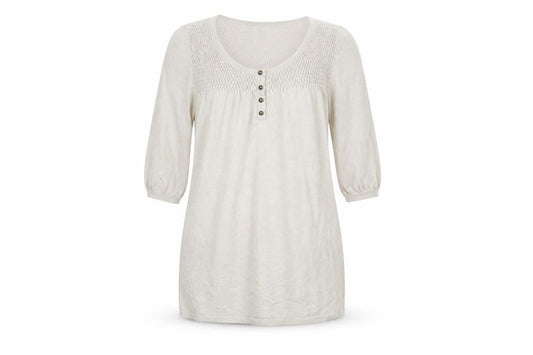 Debenhams Women Beige Knit Tunic Dress Size 16 Scoop Neck 3/4 Sleeve