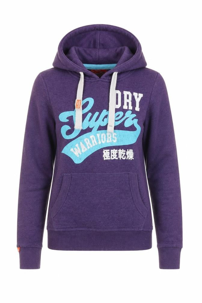 Womens UK Size S Superdry Purple Pullover Hoodie