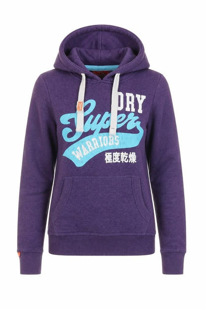 Womens UK Size S Superdry Purple Pullover Hoodie