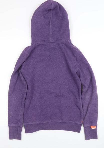 Womens UK Size S Superdry Purple Pullover Hoodie