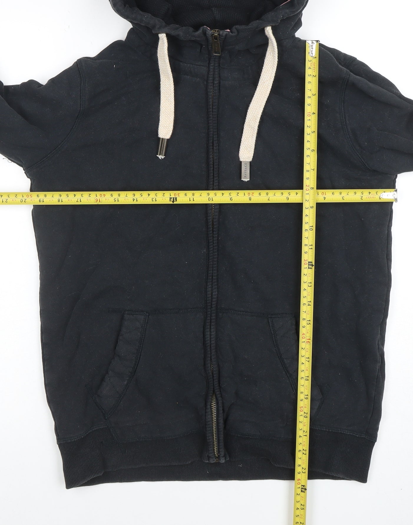 Womens UK Size M Fat Face Black Full Zip Hoodie