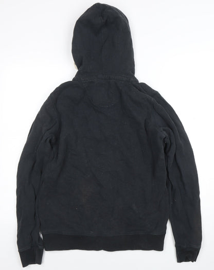 Womens UK Size M Fat Face Black Full Zip Hoodie