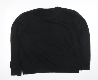 Mens UK Size 2XL Pac-Man by Bravado Black Pullover Sweatshirt