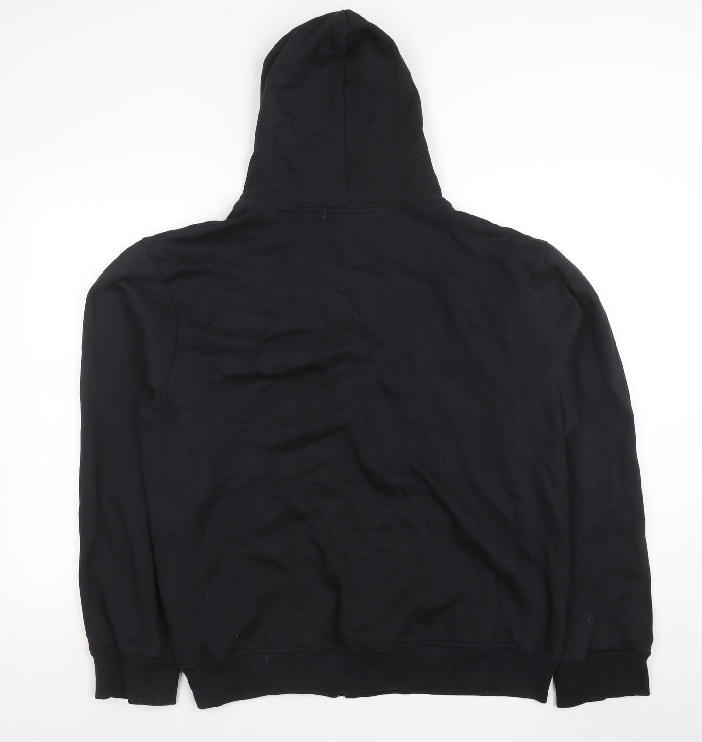 Mens UK Size 2XL Blue Fin Black Full Zip Hoodie