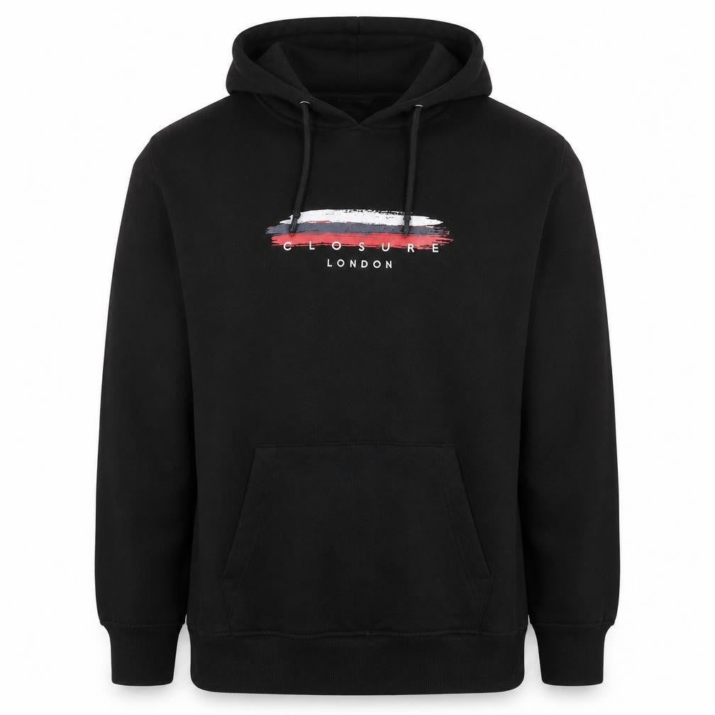 Mens UK Size L Closure London Black Pullover Hoodie