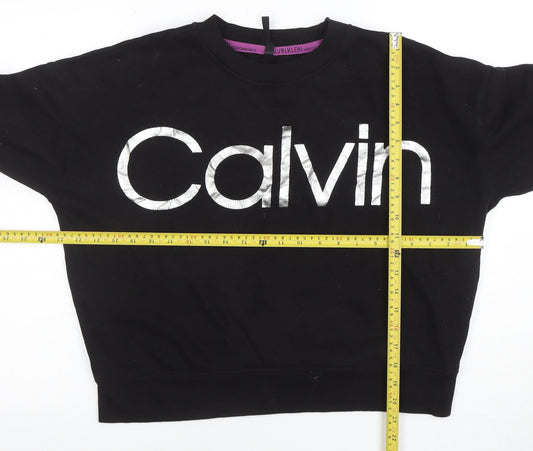Womens UK Size M Calvin Klein Black Pullover Sweatshirt