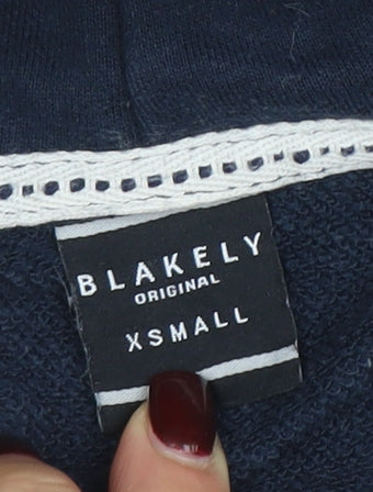 Mens UK Size XS Blakely Blue Pullover Hoodie