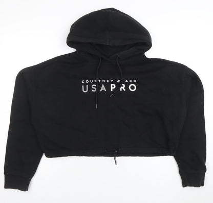 Womens UK Size XL USA Pro Black Pullover Hoodie