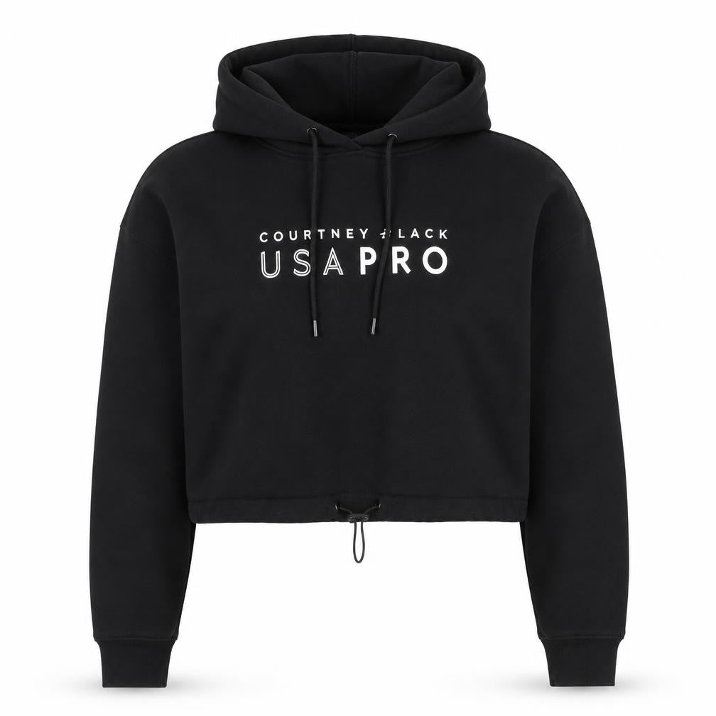 Womens UK Size XL USA Pro Black Pullover Hoodie
