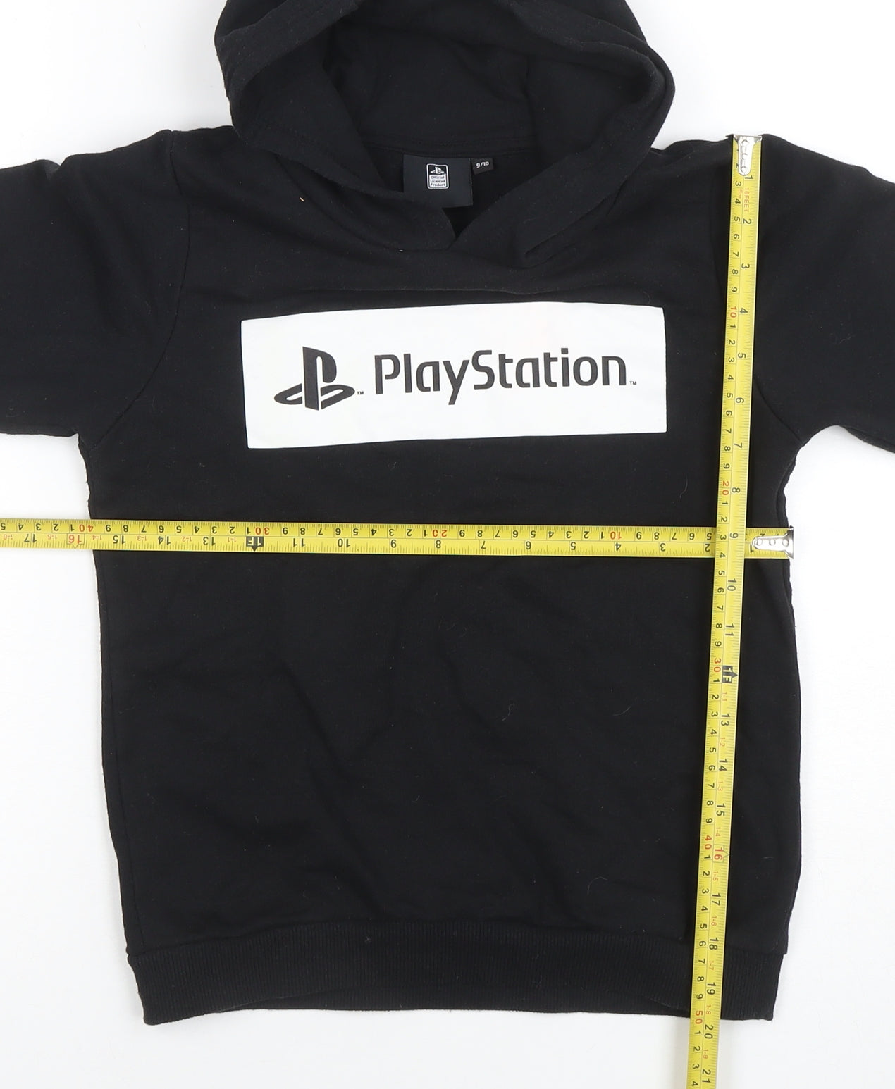PlayStation Girls Black Pullover Hoodie 9-10 Years Graphic Fleece Sweatshirt