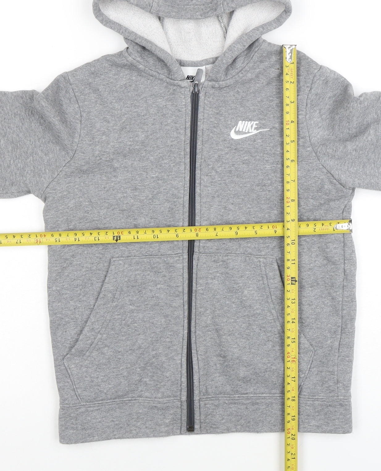 Boys UK Size 8-9 Years Nike Grey Full Zip Hoodie