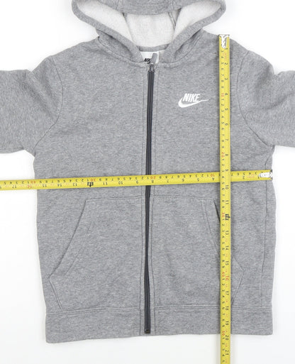 Boys UK Size 8-9 Years Nike Grey Full Zip Hoodie