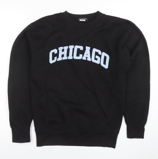 Womens UK Size XS PRETTYLITTLETHING Black Pullover Sweatshirt