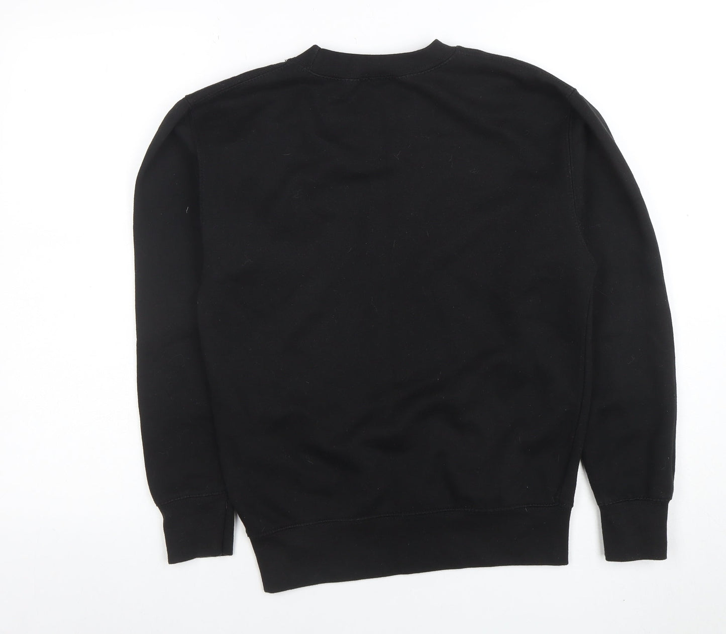 Womens UK Size XS PRETTYLITTLETHING Black Pullover Sweatshirt
