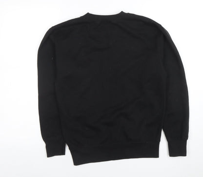 Womens UK Size XS PRETTYLITTLETHING Black Pullover Sweatshirt