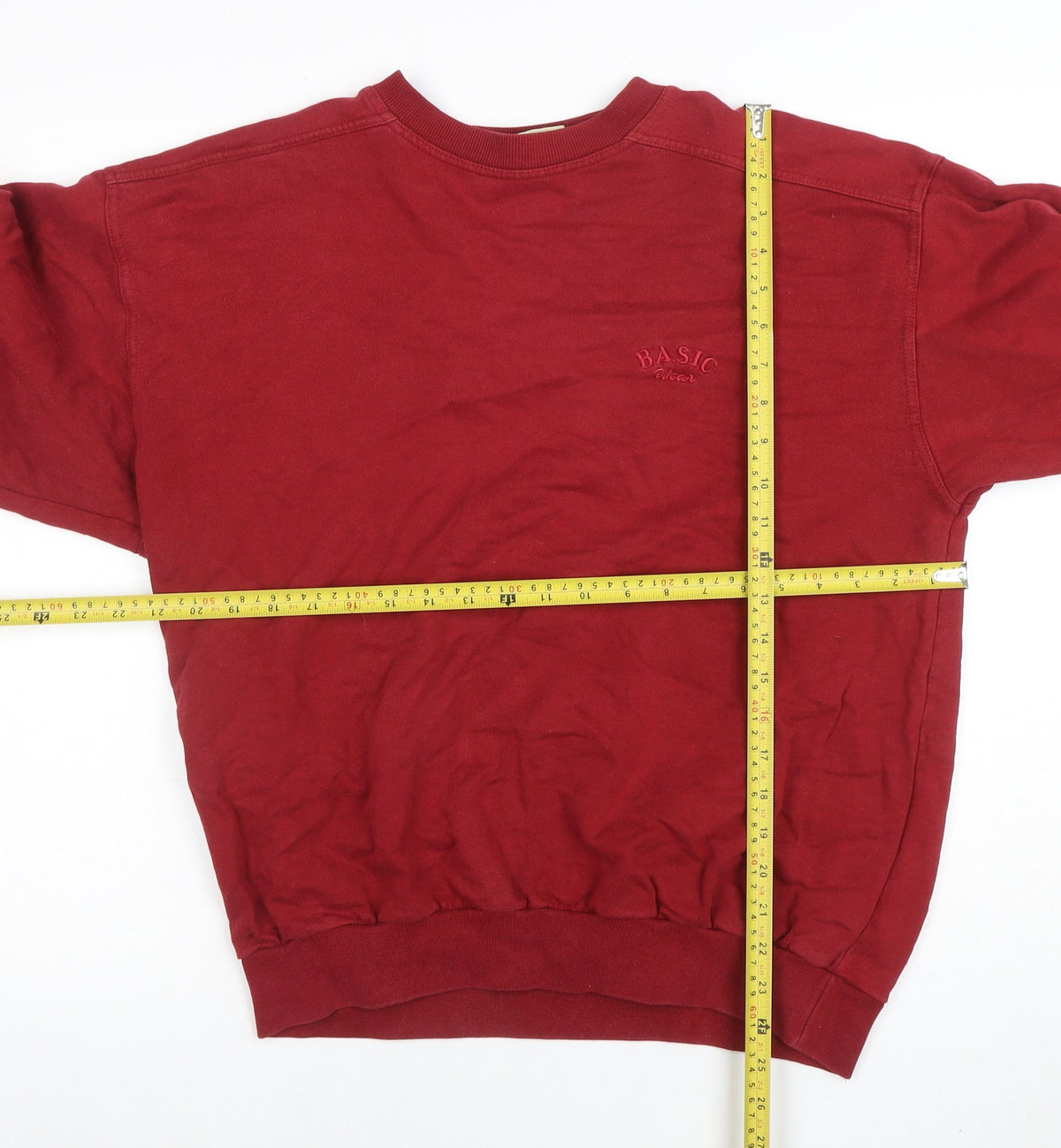 Mens UK Size S Eagle No1 Basicwear Red Pullover Sweatshirt