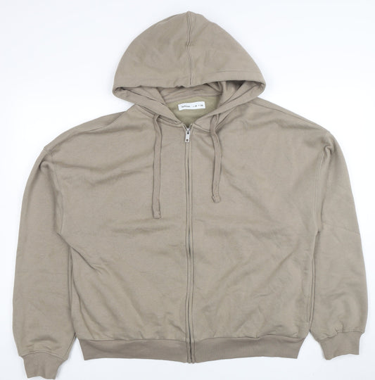 Womens UK Size 12 Lefties Beige Full Zip Hoodie