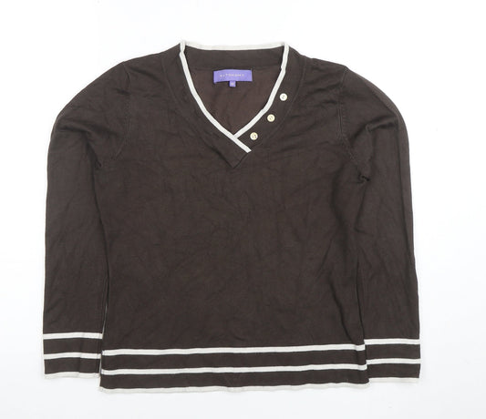 Womens UK Size 12 Autonomy Brown Basic T-Shirt
