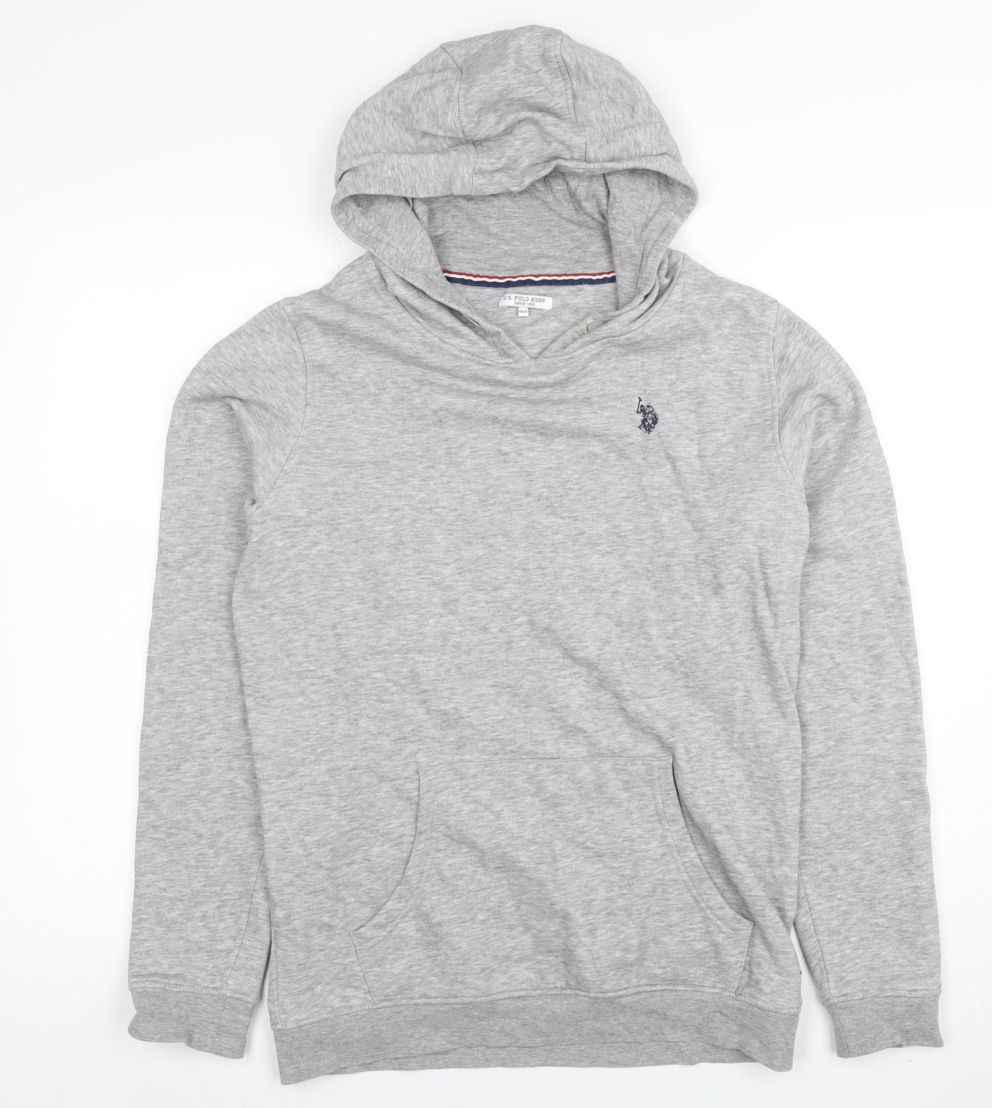 Boys UK Size 14-15 Years U.S. Polo Assn. Grey Pullover Hoodie
