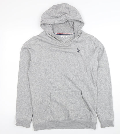 Boys UK Size 14-15 Years U.S. Polo Assn. Grey Pullover Hoodie