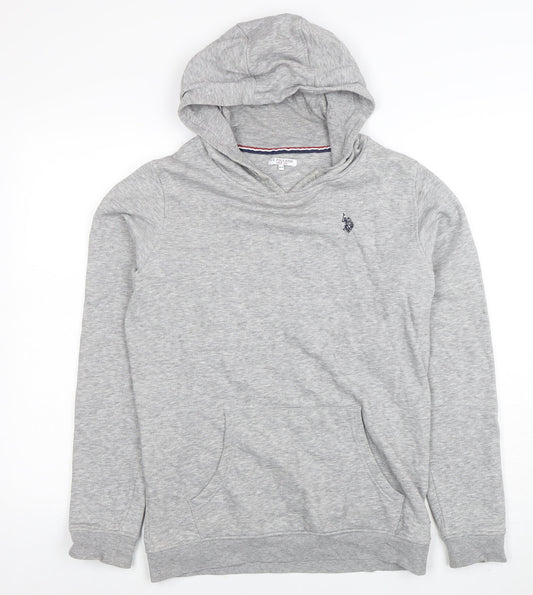 Boys UK Size 14-15 Years U.S. Polo Assn. Grey Pullover Hoodie