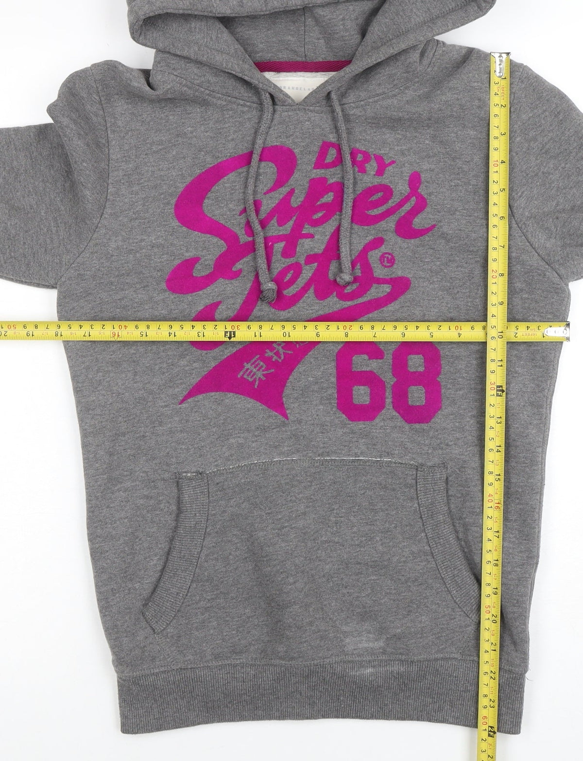 Womens UK Size M Superdry Grey Pullover Hoodie
