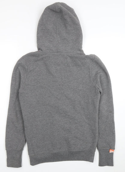 Womens UK Size M Superdry Grey Pullover Hoodie