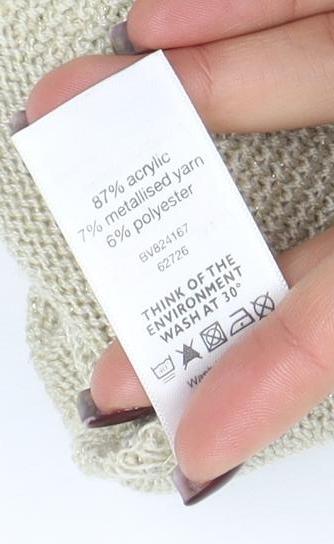 True Womens Beige Short Sleeve V-Neck Knit Cardigan Size 16