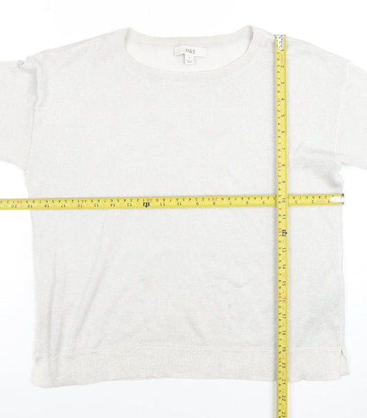 Womens UK Size S Marks and Spencer Ivory Basic Blouse