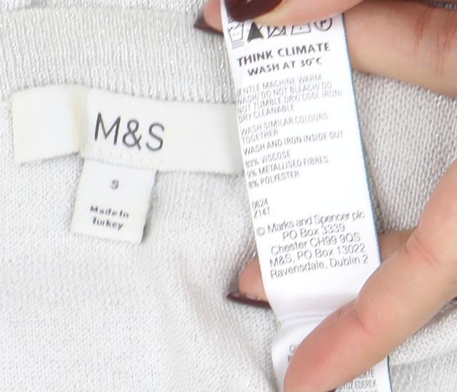 Womens UK Size S Marks and Spencer Ivory Basic Blouse