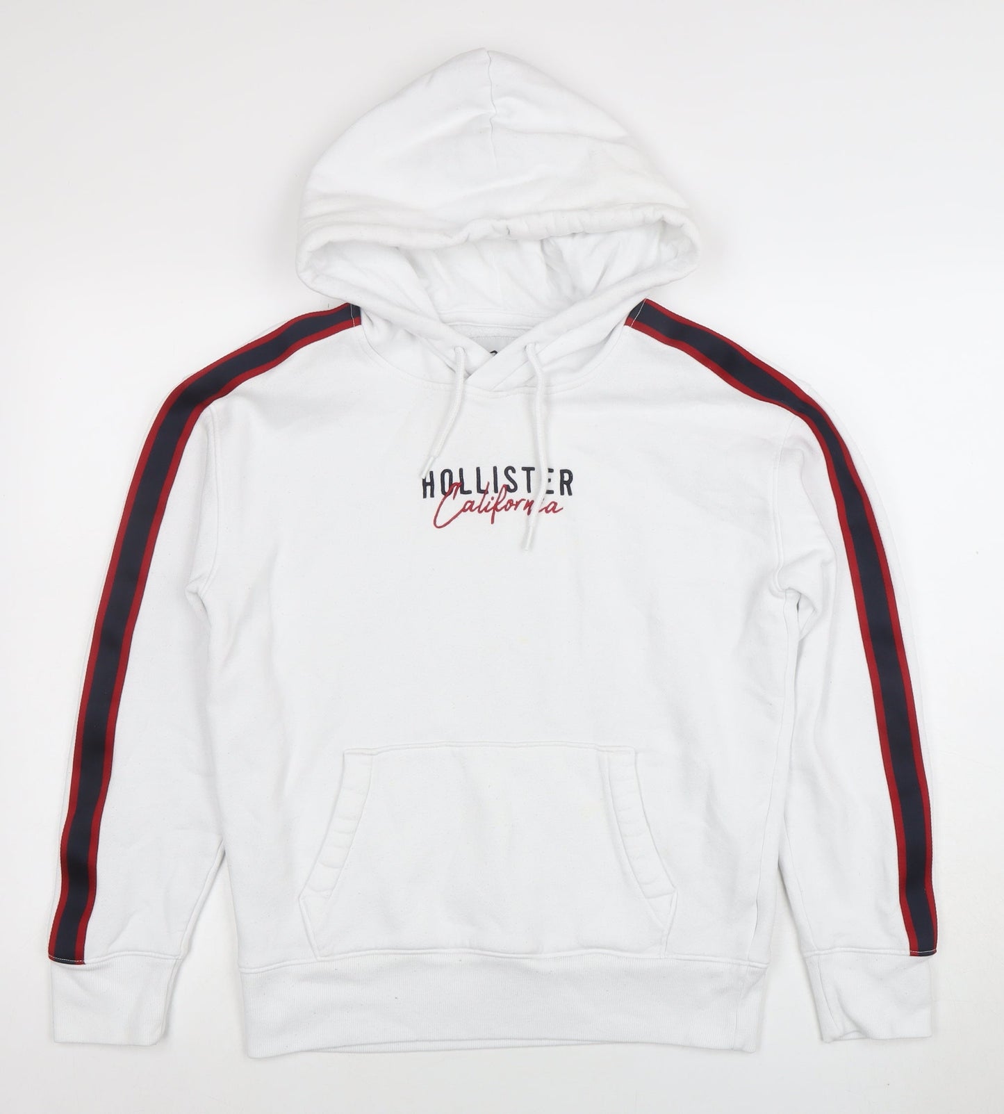 Mens UK Size XS Hollister White Pullover Hoodie