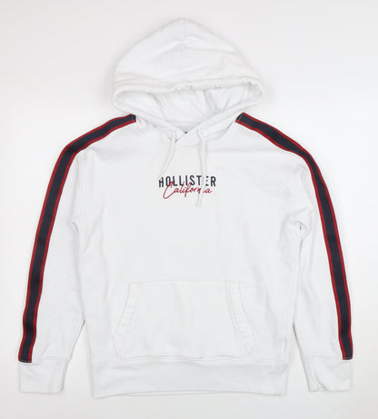Mens UK Size XS Hollister White Pullover Hoodie