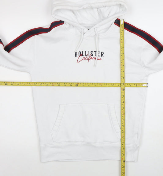 Mens UK Size XS Hollister White Pullover Hoodie