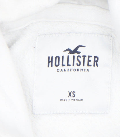 Mens UK Size XS Hollister White Pullover Hoodie