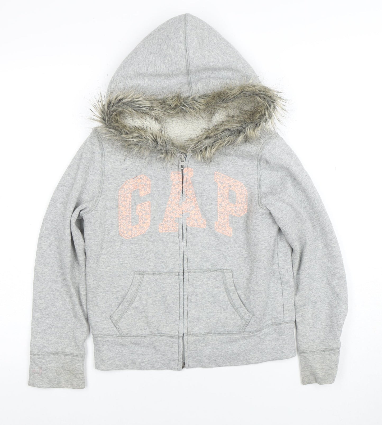 Girls UK Size M Gap Grey Full Zip Hoodie