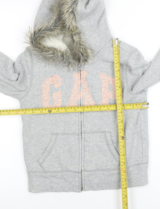 Girls UK Size M Gap Grey Full Zip Hoodie