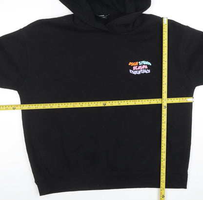 Mens UK Size M Boohoo Black Pullover Hoodie