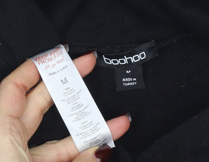 Mens UK Size M Boohoo Black Pullover Hoodie