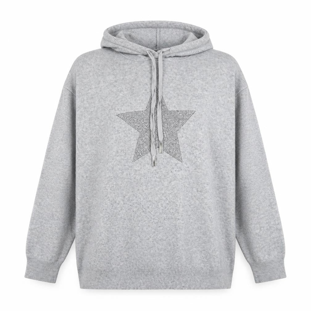 Womens UK Size L Roman Grey Pullover Hoodie