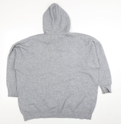 Womens UK Size L Roman Grey Pullover Hoodie