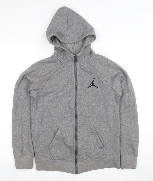 Boys UK Size 12-13 Years Jordan Grey Full Zip Hoodie