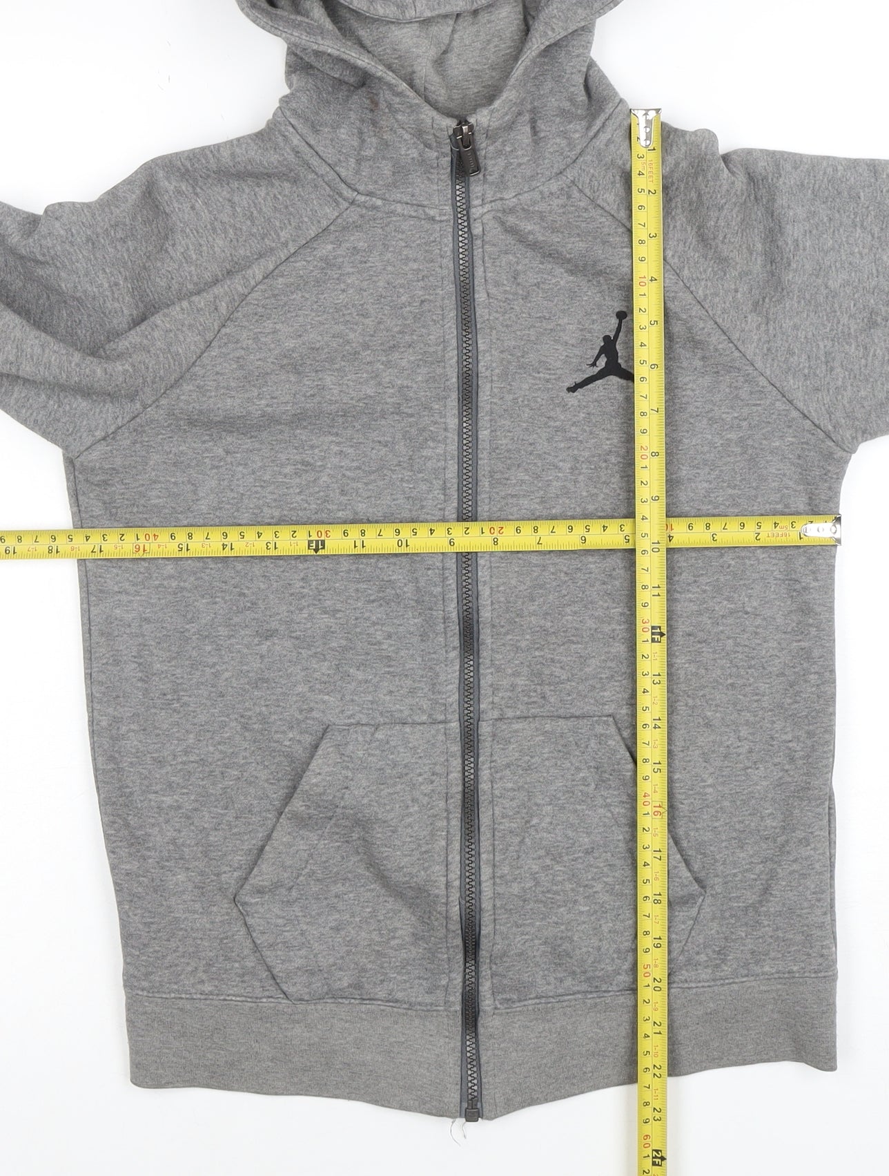 Boys UK Size 12-13 Years Jordan Grey Full Zip Hoodie