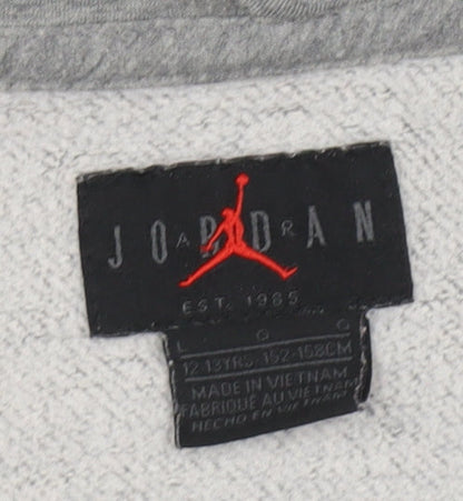 Boys UK Size 12-13 Years Jordan Grey Full Zip Hoodie