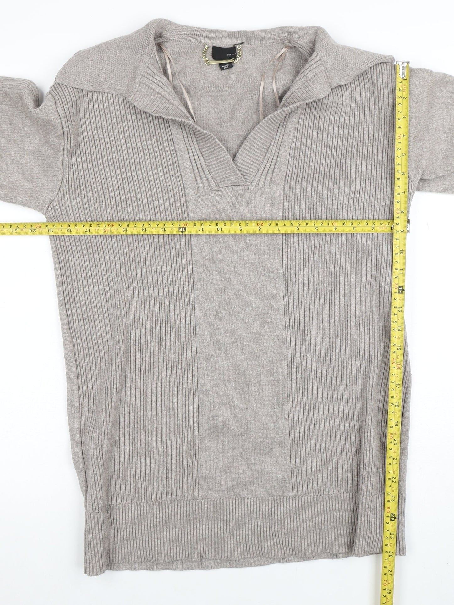 Womens UK Size M River Island Grey Tunic Blouse