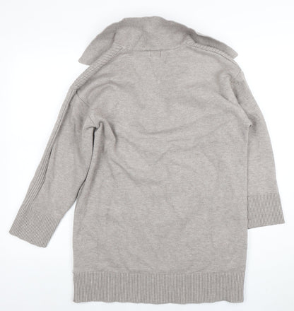 Womens UK Size M River Island Grey Tunic Blouse